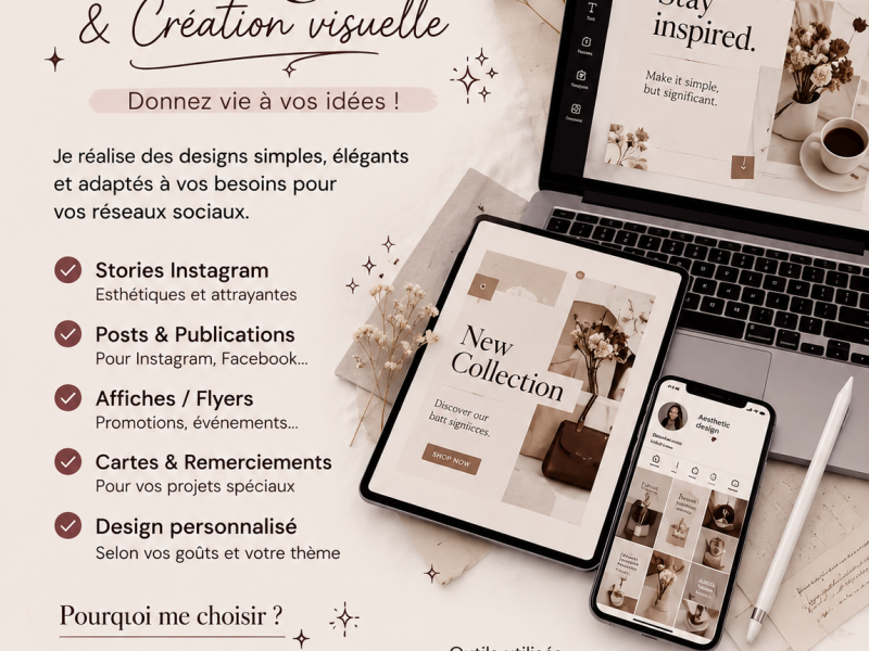 Création de designs pour réseaux sociaux – Canva