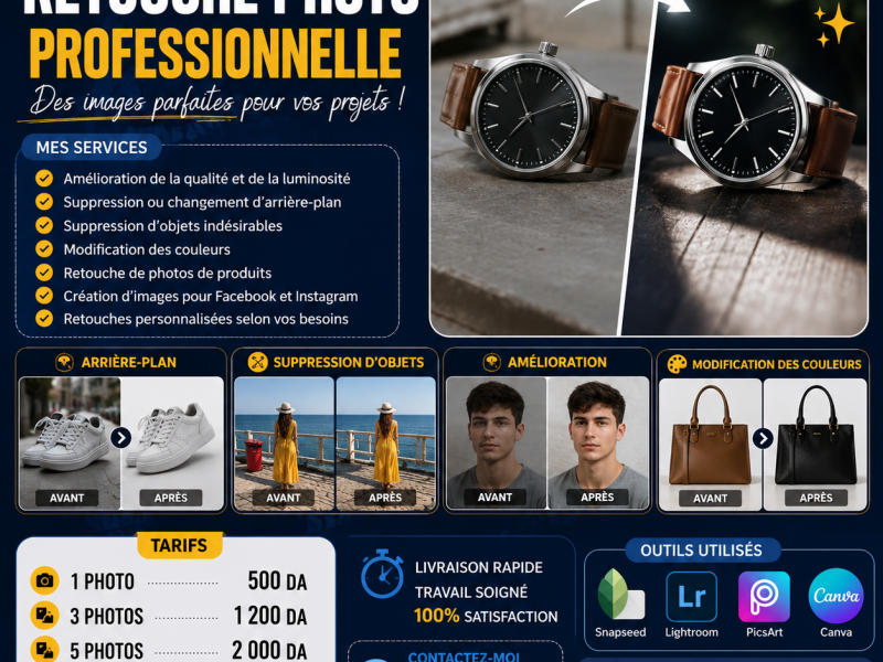 Retouche photo professionnelle | Amélioration et modification d’images