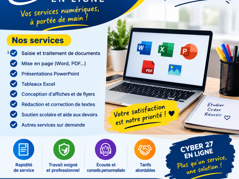 Services informatiques et académiques – CYBER 27 EN LIGNE